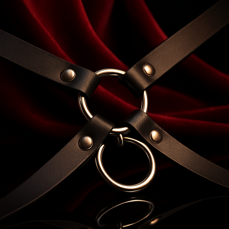 Midnight Leather Body Harness — Dark Fantasy